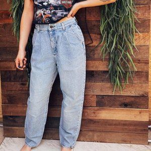 90s Vintage Ice Wash Jeans Balloon Jeans